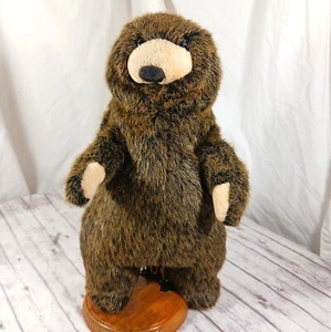 Folktails Folkmanis Furry Folk Hand Puppet Brown Grizzly Bear Plush 10" - Picture 1 of 10