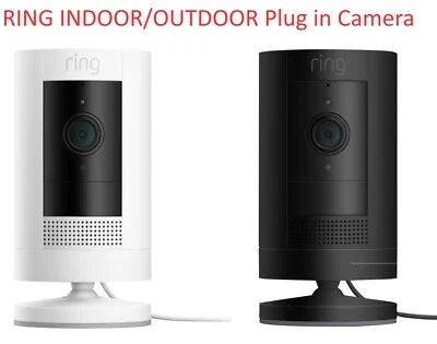 Ring Stick Up Plug-In HD Security Camera Latest Two-Way Talk Black or White New - Image 1 of 4