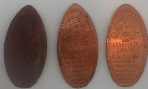 UNA x HOE-119 1973 David Ben Gurion Ha'Zaken centavo de cobre alargado judío  - Imagen 1 de 3