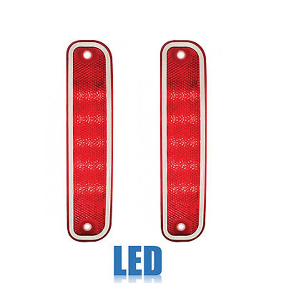 一对 LED 1973 - 1980 雪佛兰 GMC 卡车后侧标记灯红色镜片 — 第 1/1 张图片