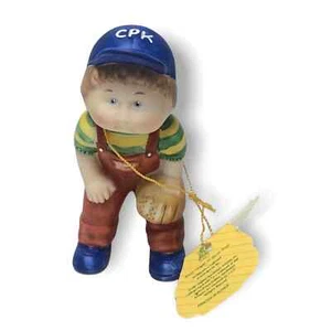 Vintage 1984 Cabbage Patch Porcelain Figurine "Baseball Boy" Collectible Figure - Picture 1 of 6