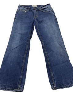 Aeropostale Benton Bootcut Jeans Mens 27x28 Blue Distressed Wide Leg Cotton - Picture 1 of 9