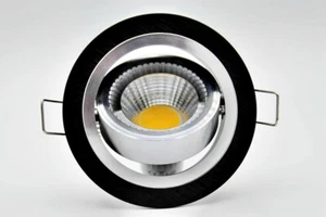 Einbaurahmen rund gebürstet Aluminium schwarz Einbaustrahler, Einbauspots - Picture 1 of 5