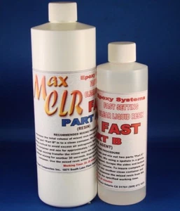 EPOXY RESIN CLEAR FASTER SETTING LOW YELLOWING FIBERGLASSING CASTING 24 oz KIT - Picture 1 of 2