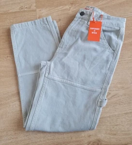 DAMEN NEU MIT ETIKETT SUPERDRY HELLE WASCHUNG EXPLORER SAGE CARPENTER JEANS TAILLE 26 BEIN 30 - Bild 1 von 7
