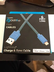 DURO POWER UP FIBER CABLES-CHARGE & SYNC CABLE. 6FT - Picture 1 of 2
