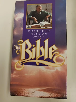 CHARLTON HESTON PRESENTS THE BIBLE VHS 2 TAPE SET ~ Stories Old & New Testaments - Image 1 of 2