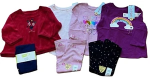 New 7pc Lot Cat & Jack & Crazy 8 & OshKosh Shirts & Leggings Outfits 18 mo NWT - Picture 1 of 13