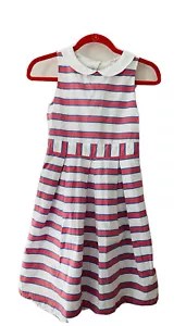 Usado en excelente estado Janie and JACK Niñas Rojo Blanco Azul a Rayas Vestido sin mangas, Talla 12 - Imagen 1 de 3