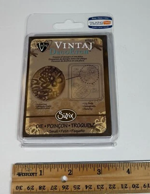 SIZZIX VINTAJ DecoEtch Lily Pads # 657927 Emboss, Jewelry Making, Scrapbooking  - Image 1 of 3