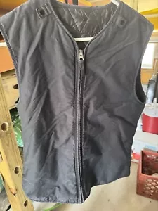 Chaleco SPA Sportswear Company Para Hombre Pequeño Negro Cremallera Completa Forrado Hecho en Italia - Imagen 1 de 9