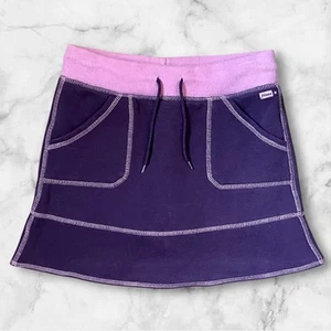 Children's Place Girls Mini Skirt Size 8 Sweatpants Style Purple Drawstring Cute - Picture 1 of 6
