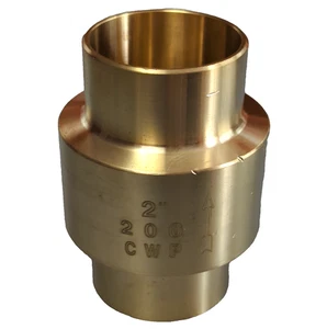 Válvula de retención de resorte en línea de latón forjado Nibco Webstone H-10757W DZR, sudor, 2" - Imagen 1 de 8