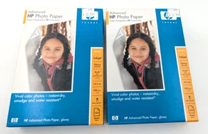 Papier photo avancé HP brillant 4 x 6 + Perf Tab 10,5 mil compatible 2 x 100 feuilles - Photo 1/9