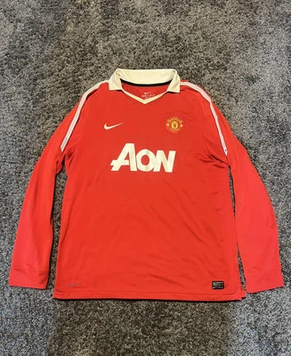 Camiseta de fútbol Nike Manchester United Home Kit roja L/S 2010/2011 para hombre XL Foto 1 de 4