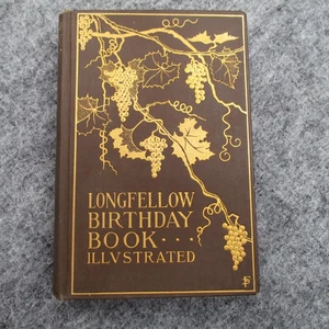 Vintage Longfellow Birthday Book 1881 Houghton Mifflin Hardcover Illustrated - Picture 1 of 17