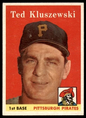 1958 年 Topps 套装 Break Ted Kluszewski #178 EX-EXMINT — 第 1/2 张图片