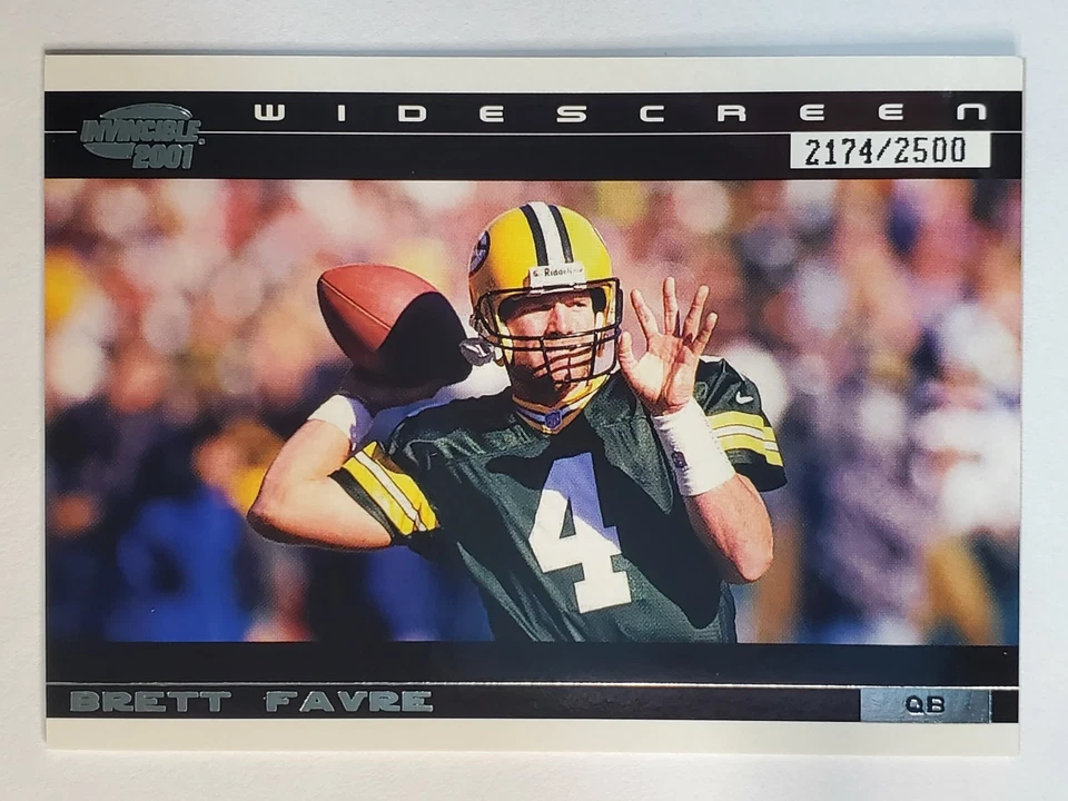 2001 Pacific Invincible Widescreen #6 Brett Favre ~ Green Bay Packers #D/2500 - Image 1 of 3