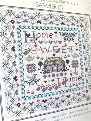 Counted Cross Stitch Kit HOME SWEET HOME Aida 14 Riverdrift House