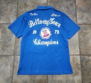 Vintage 70s Hilton Men's Medium 15-15.5 Chain Stitch Beltway Tour Bowling Shirt - Picture 1 of 10