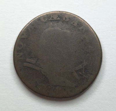 1787 New Jersey Copper Maris 42-c - Rarity-5 - "Die Chip Muzzle" - Colonial Coin - Image 1 of 2