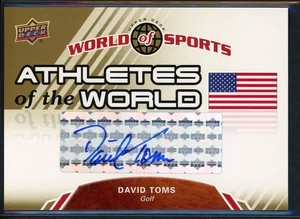 2010 Upper Deck World of Sports David Toms Athletes of the World Auto - Picture 1 of 2