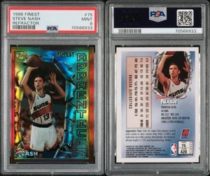 1996 Topps Finest Steve Nash PSA 9 MINT Phoenix Suns Refractor RC #75 cc44 - Picture 1 of 1
