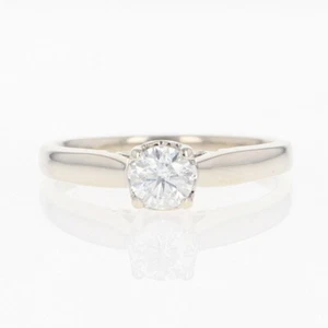 .62ct Round Cut Diamond Solitaire Engagement Ring 10k White Gold Size 9.25 - Picture 1 of 7