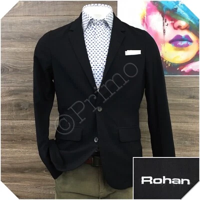 ROHAN Hombres Blazer Abrigo Deportivo Chaqueta Informal Talla 42 Traje Aislante Negro Foto 1 de 4