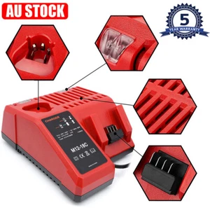 12V 18V Battery Charger for Milwaukee M12-18C Multi Voltage Dual Port M12 M18 AU - Picture 1 of 12