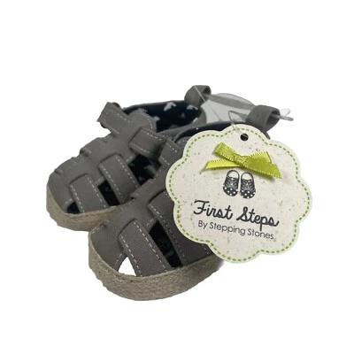 Sapatos infantis cinza First Steps By Stepping Stones - Imagem 1 de 4