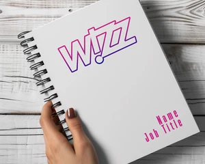 Personalised Wizz Air Airline Plane Spiral Notepad Pilot Cabin Crew Aviation A5 - Picture 1 of 9