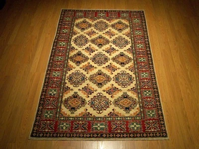 4 x 6.3 High Quality Handmade Afghan Caucasian Kazak Rug _Natural Dyes Fine Wool - Image 1 of 4