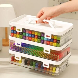 Storage Box Art Marker Pen Case Simple Desk Storage Box Art Supplies - Picture 1 of 11
