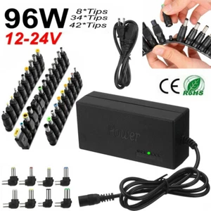 96W Universal Netzteil Ladegerät für Laptop & Notebook AC zu DC 12-24V Power - Bild 1 von 17
