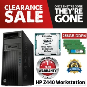 20Core HP Z440 Xeon E5-2698v4 2,20GHz 128GB DDR4 1TB SSD bez karty graficznej - Zdjęcie 1 z 10