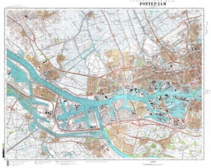 Russian Soviet Military Topographic Map - ROTTERDAM 1:25 000, ed.1981, REPRINT - Picture 1 of 9