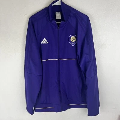 Adidas MLS Orlando City SC Travel Track Jacket Purple/White Size XL - Image 1 of 4