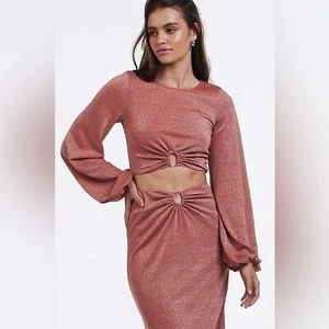 Camicetta donna Charlie Holiday Layla top Desert Sun nuova con etichetta taglia M - Foto 1 di 5