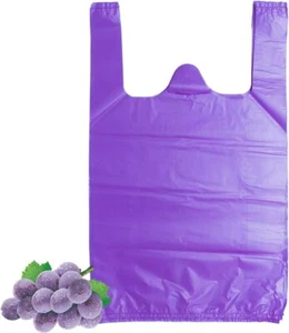 Plastic T Shirt Bags, Bolsas De Plastico Para Negocio, Durable Shopping Bags wit - Picture 1 of 3