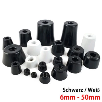 Füße für Lautsprecher, Gummi, Boxen Füsse, Gummifüße, Gummifüsse, Weiß / Schwarz - Bild 1 von 4