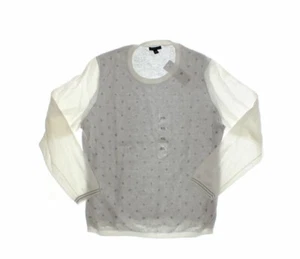 Tommy Hilfiger Women's Long Sleeve Crew Neck Sweater - Ivory/Polka Dot - Size XL - Picture 1 of 3