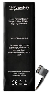 PowerRay Handy Akku Batterie - PR-616-0728 - 1560 mAh für Apple iPhone 5S - Bild 1 von 2