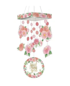 Sweet Baby Girl Shower Hanging Floral BoHo Decorations Birthday Party New - Picture 1 of 3