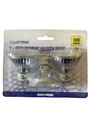 Lloytron Gu10 20w-240v 2800k Dimmable One Pack 2.Bulbs Total 6 Bulbs - Image 1 of 2