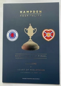 COPA ESCOCESA FINAL 2022 Rangers v Hearts RARO programa edición de hospitalidad VIP - Imagen 1 de 1