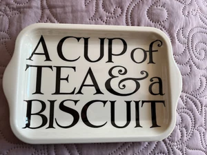 EMMA BRIDGEWATER BLACK TOAST SMALL MELAMINE SNACK TRAY - Picture 1 of 2
