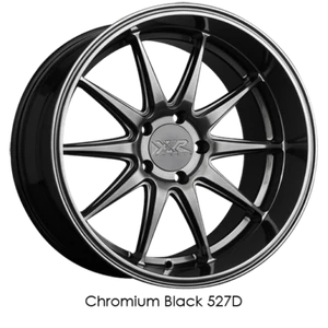 XXR Wheels Rim 527D 20x9 5x114.3 ET35 73.1CB Chromium Black - Picture 1 of 4