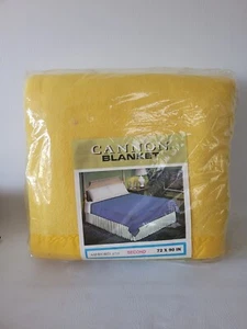 Vtg Cannon Acrylic Second Blanket Ashford Nylon Trim 72"x90" Full/Twin NOS - Picture 1 of 10