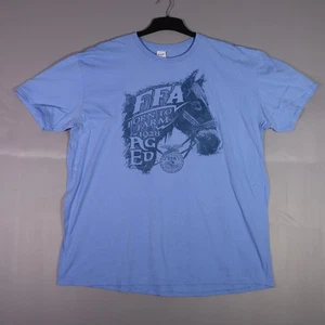 Gildan Mens T-Shirt FFA Size 2XL Blue Round Neck Short Sleeve Round Neck - Picture 1 of 8